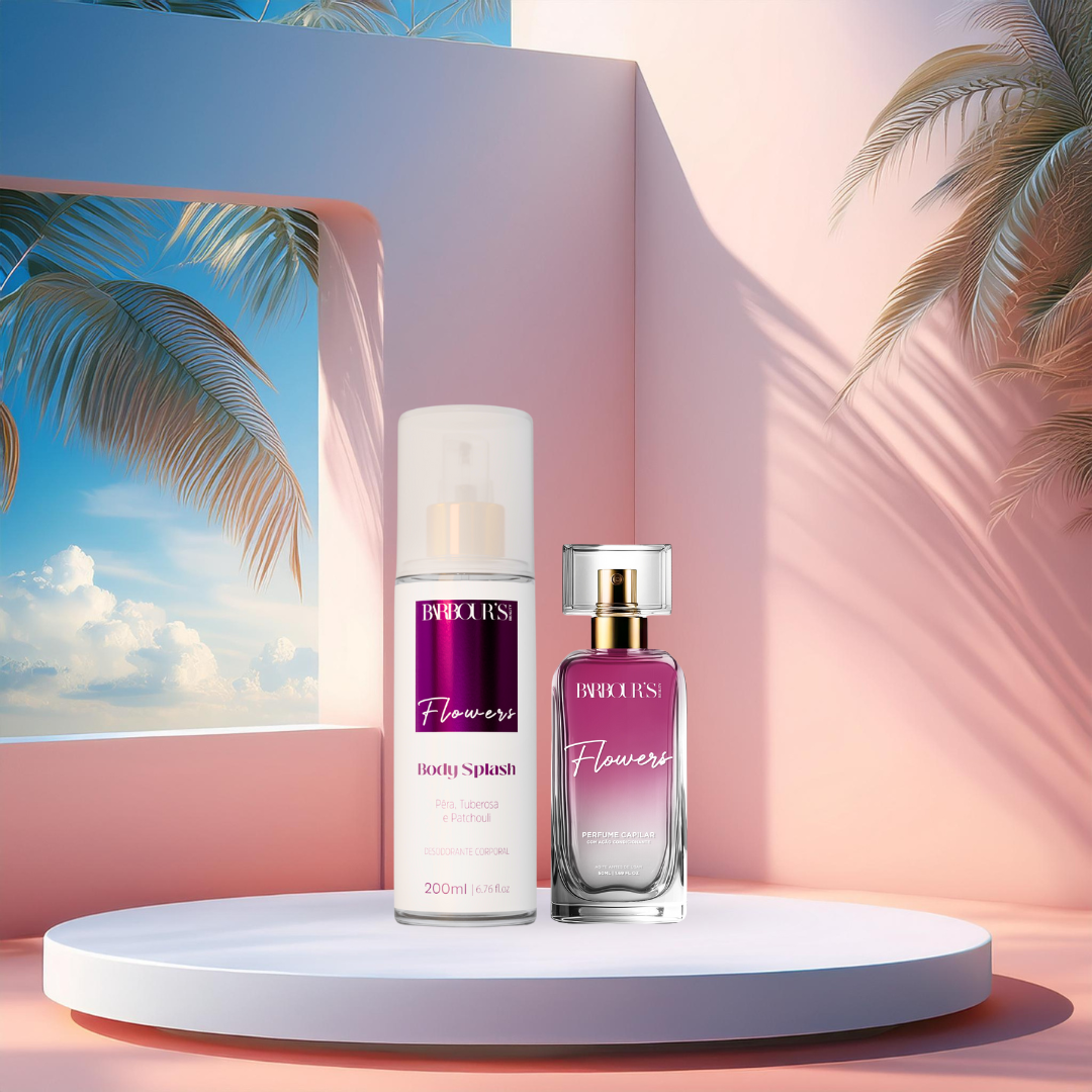 Kit Perfume de Cabelo e Body Splash - Flowers