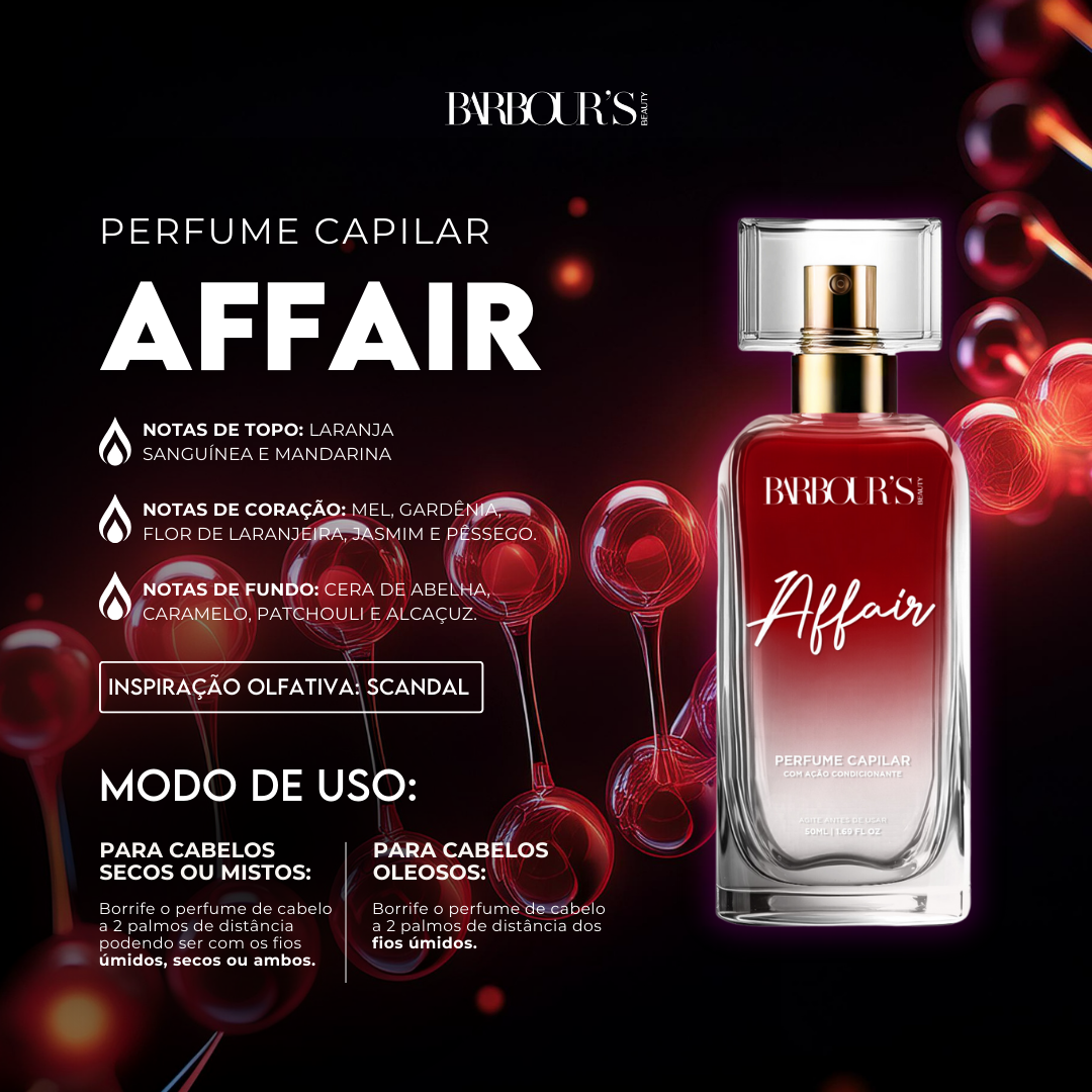Perfume para cabelo / finalizador termoativo Affair
