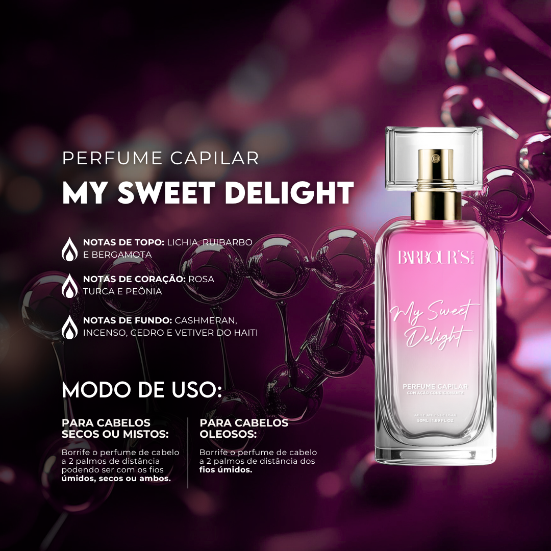 Perfume para cabelo My Sweet Delight / finalizador termoativo
