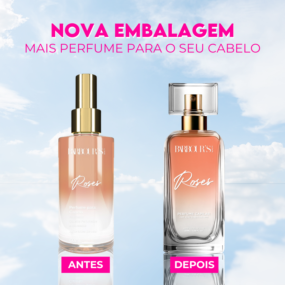 Perfume para cabelo / finalizador termoativo Roses