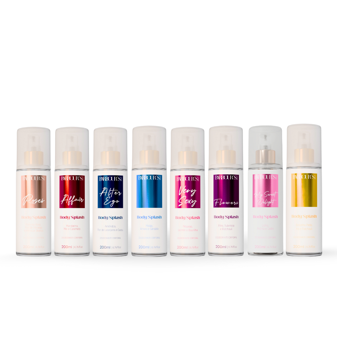 Kit 8 Body Splash Desodorante Colônia 200ml - Celestial Glow, Roses, Alter Ego, Living Grace, Affair, Flowers, My Sweet Delight, Very Sexy - Image 1