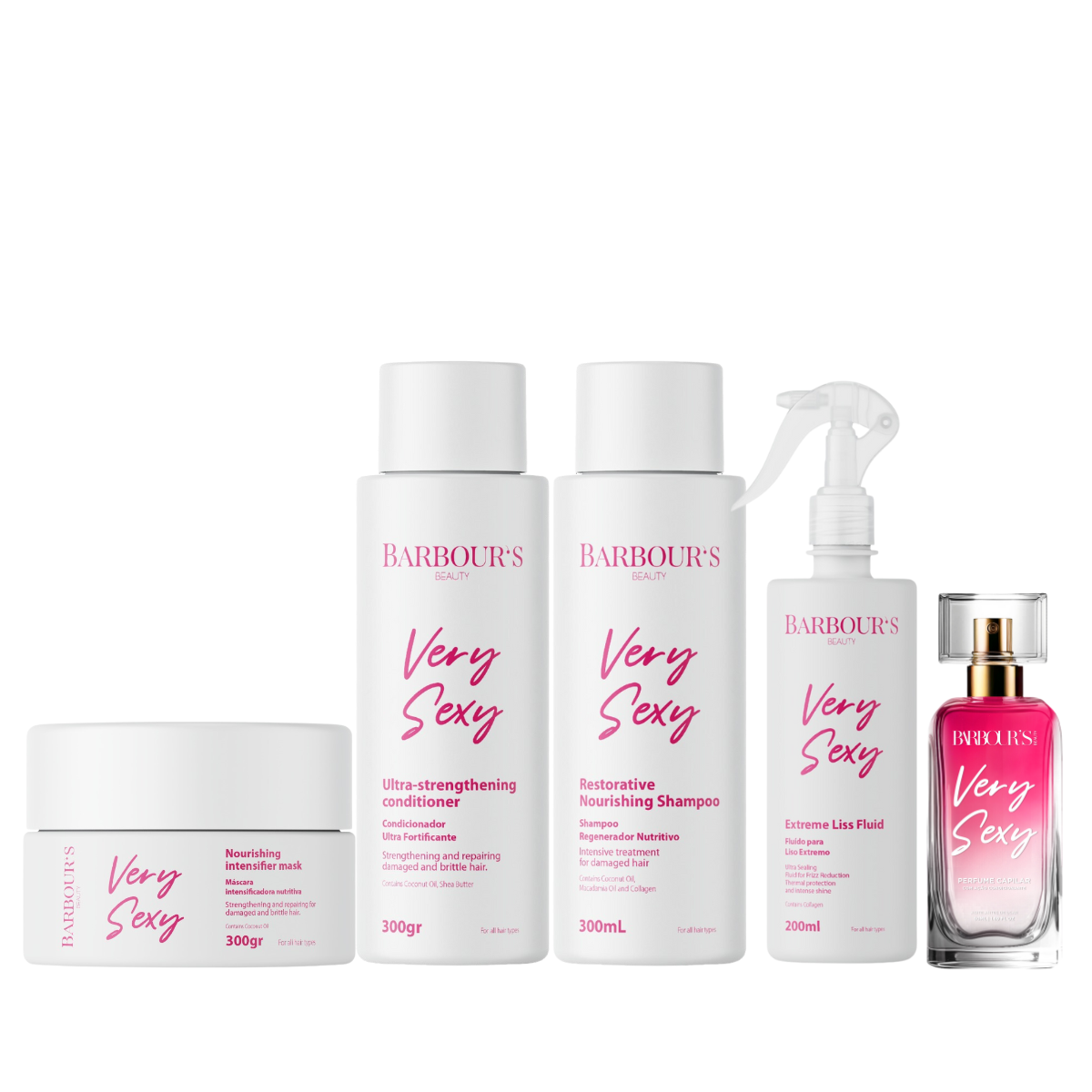 KIT DE TRATAMENTO CAPILAR VERY SEXY (5 Produtos) NUTRIÇÃO