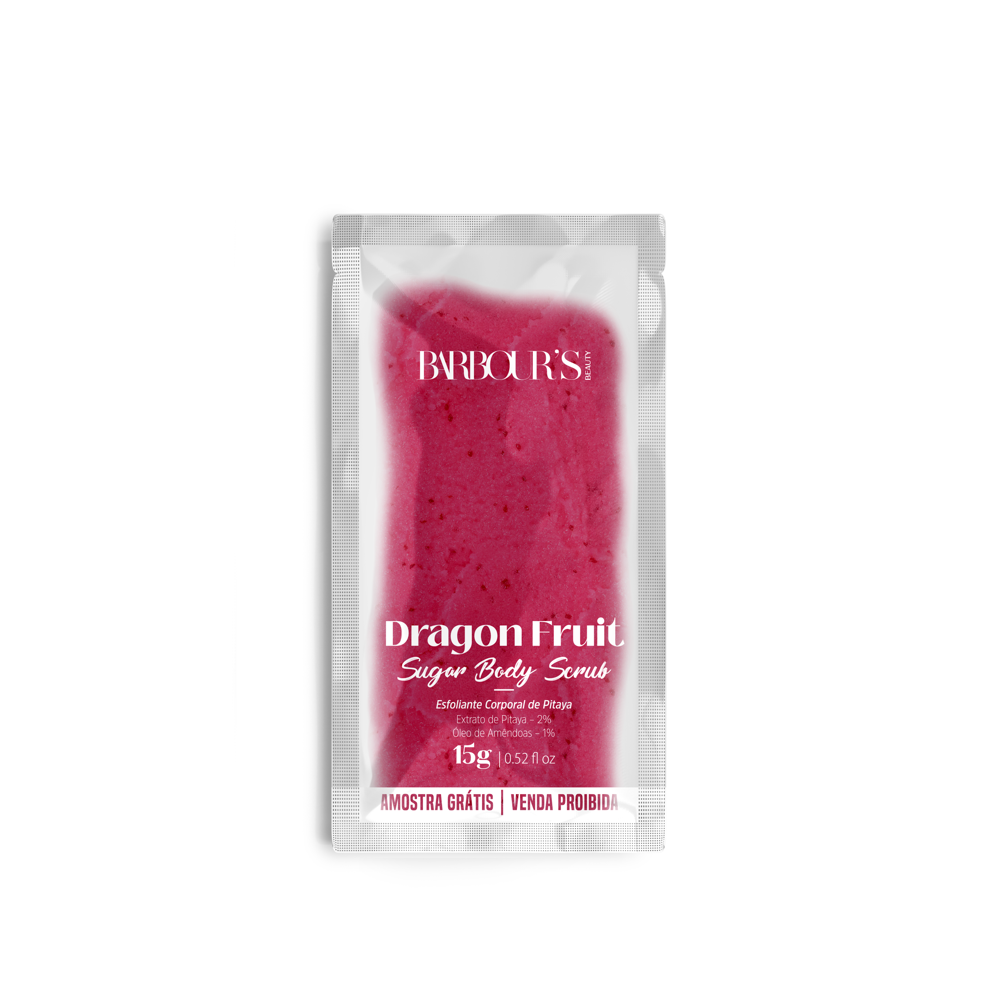 Amostra Esfoliante Corporal de Pitaya - Dragon Fruit Sugar Body Scrub - 15g