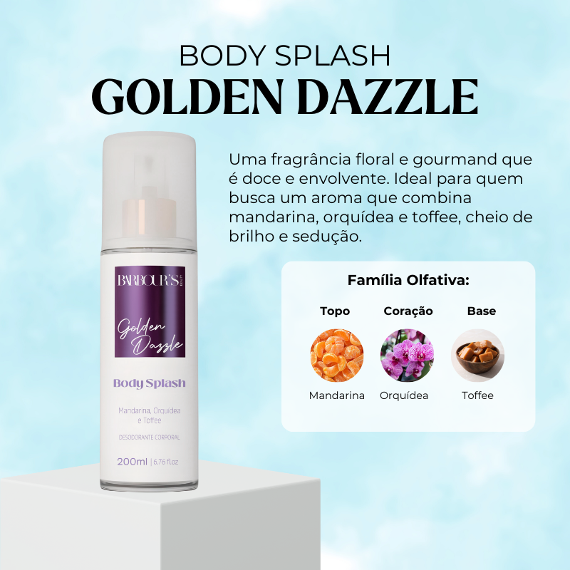 Body Splash Golden Dazzle Desodorante Colônia 200ml