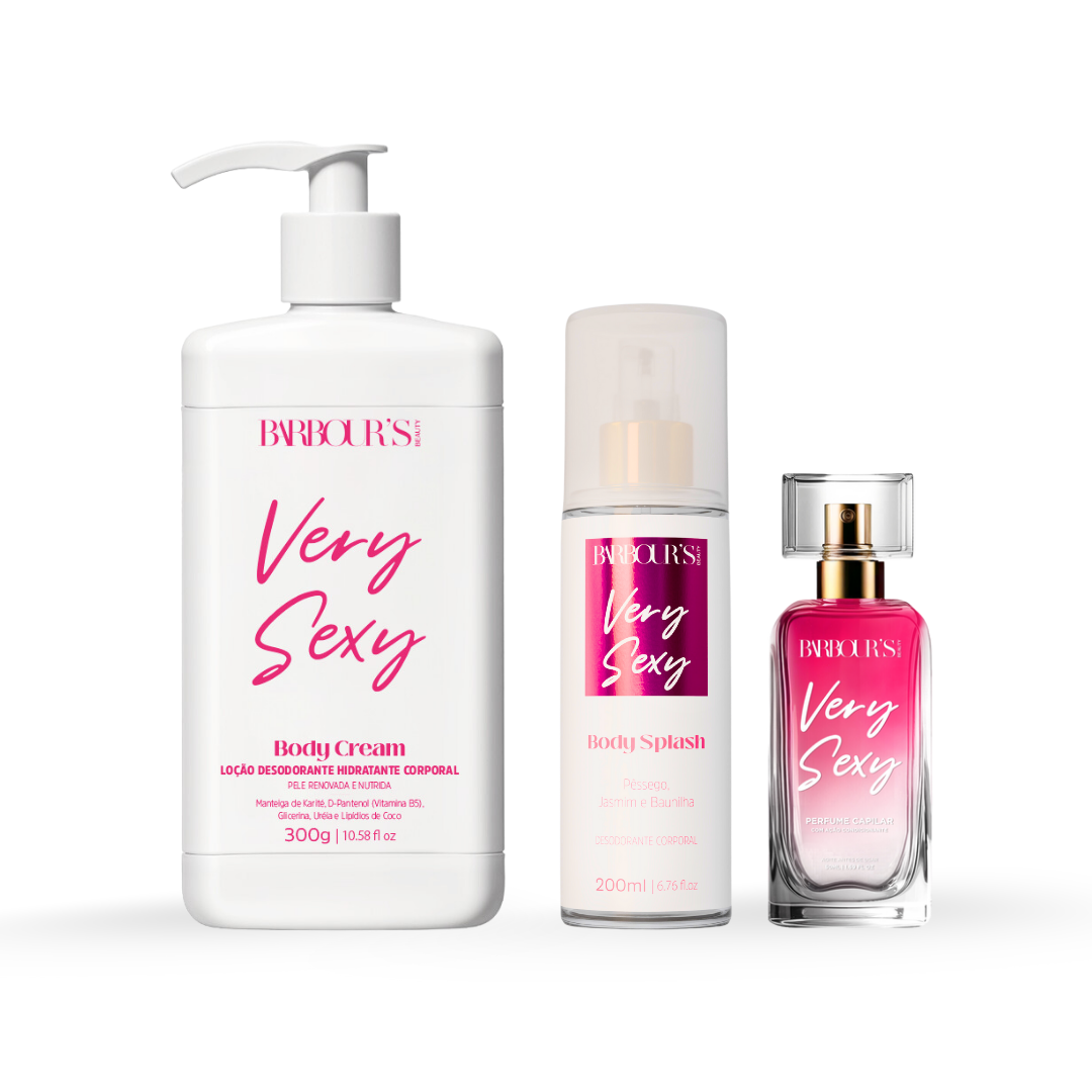 Kit Very Sexy  - Perfume de Cabelo, Body Splash e Body Cream