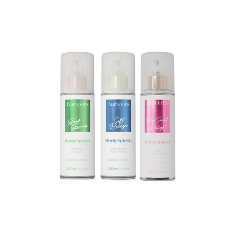 Kit 3 Body Splash Desodorante Colônia 200ml - Good Graces, Soft Breeze e My Sweet Delight