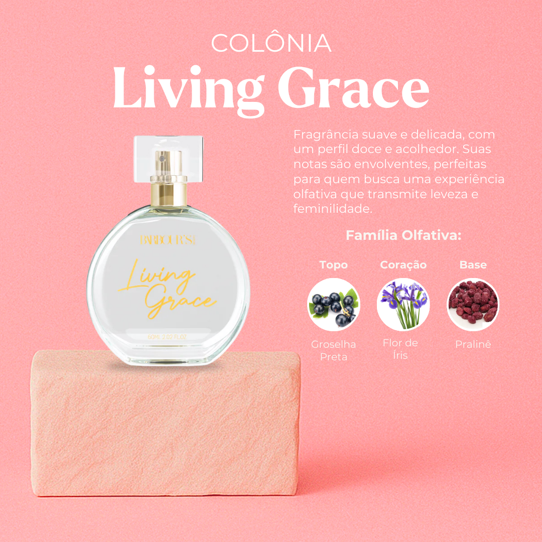 Kit Desodorante Colônia e Perfume Capilar - Living Grace