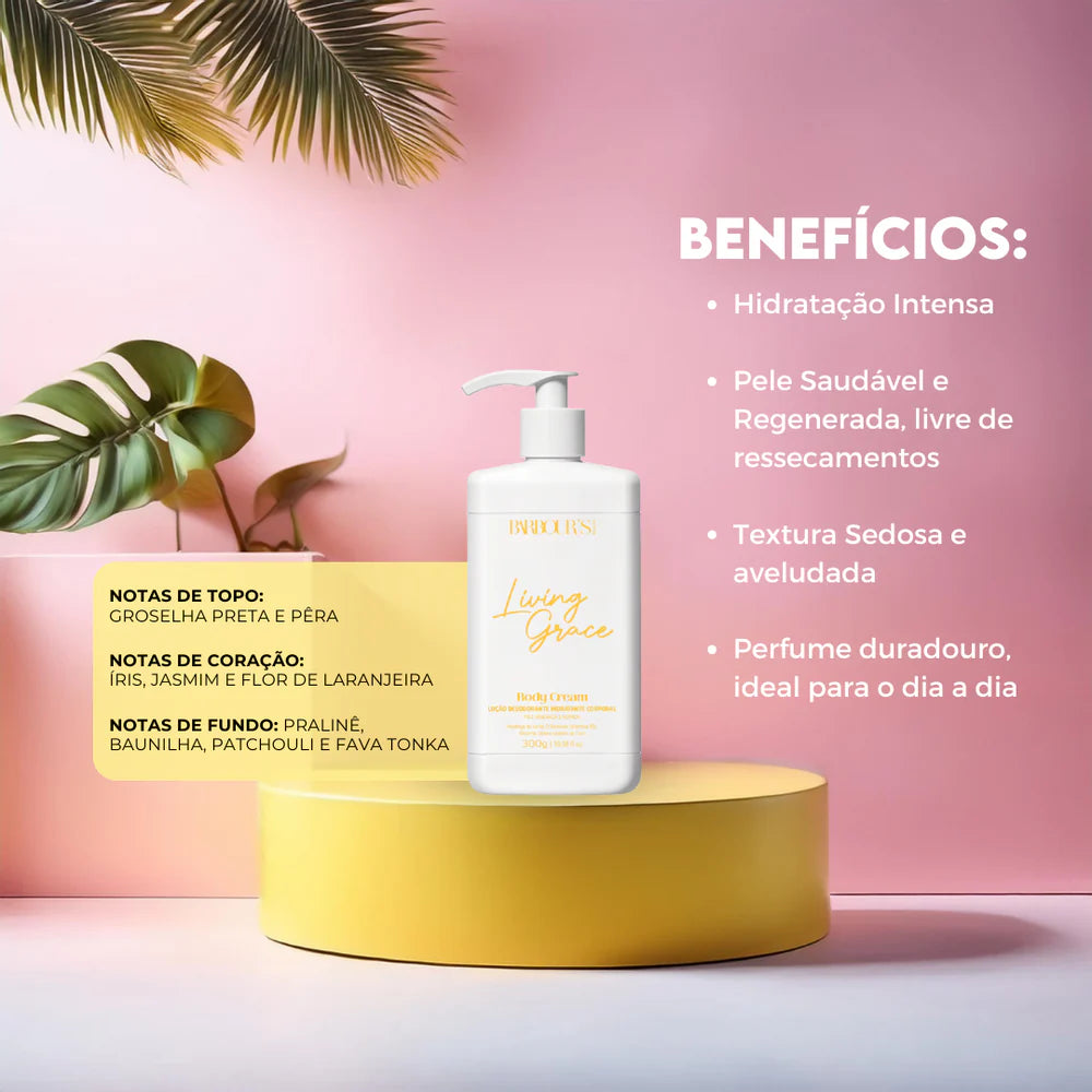 Kit Desodorante Colônia e Body Cream Living Grace