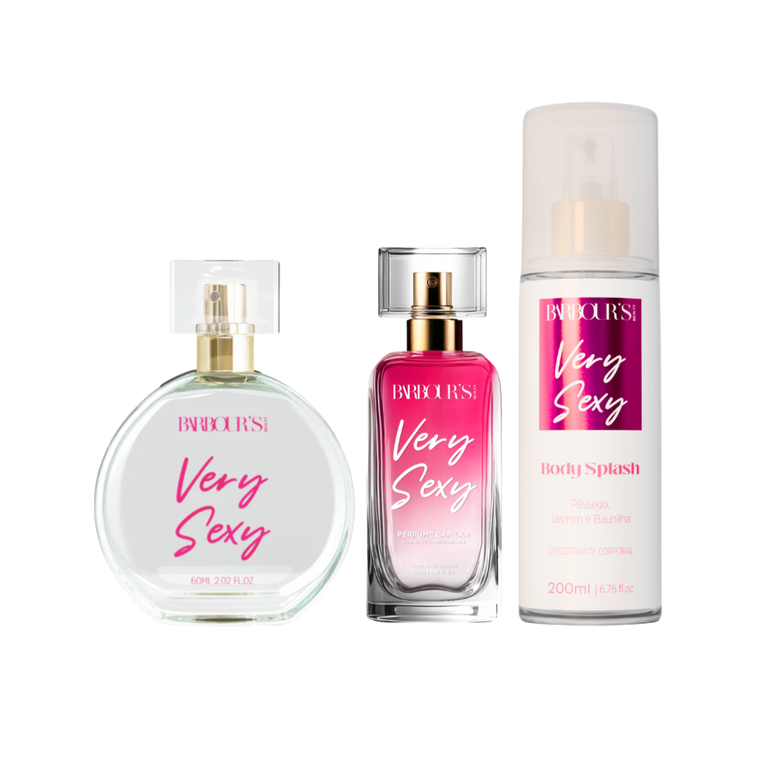 Kit Desodorante Colônia, Body Splash e Perfume Capilar Very Sexy