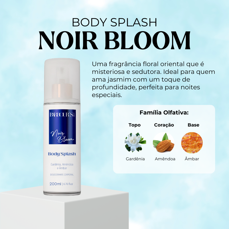 Body Splash Noir Bloom Desodorante Colônia 200ml