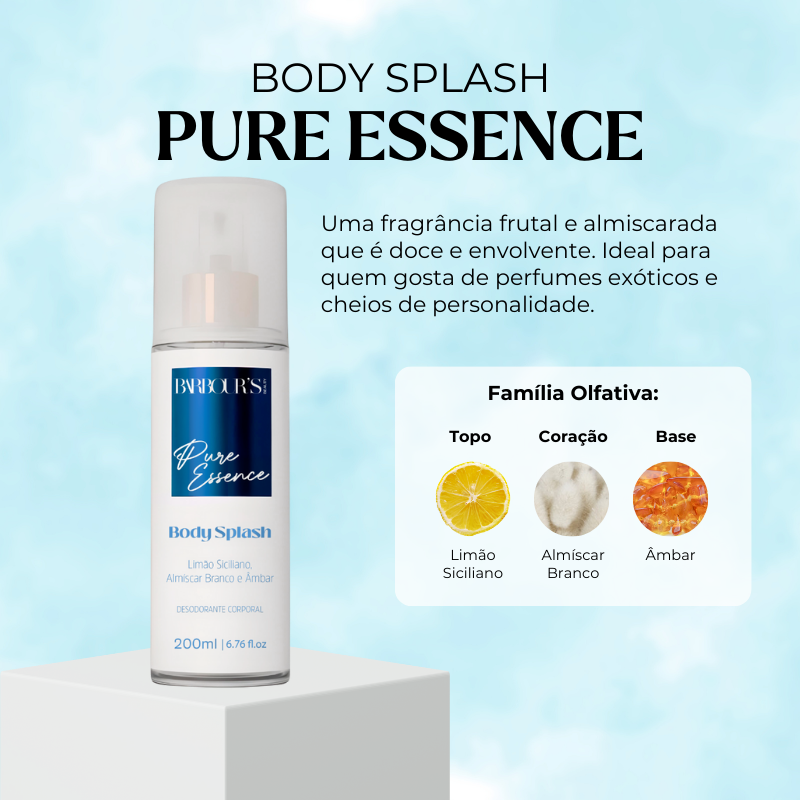 Body Splash Pure Essence Desodorante Colônia 200ml