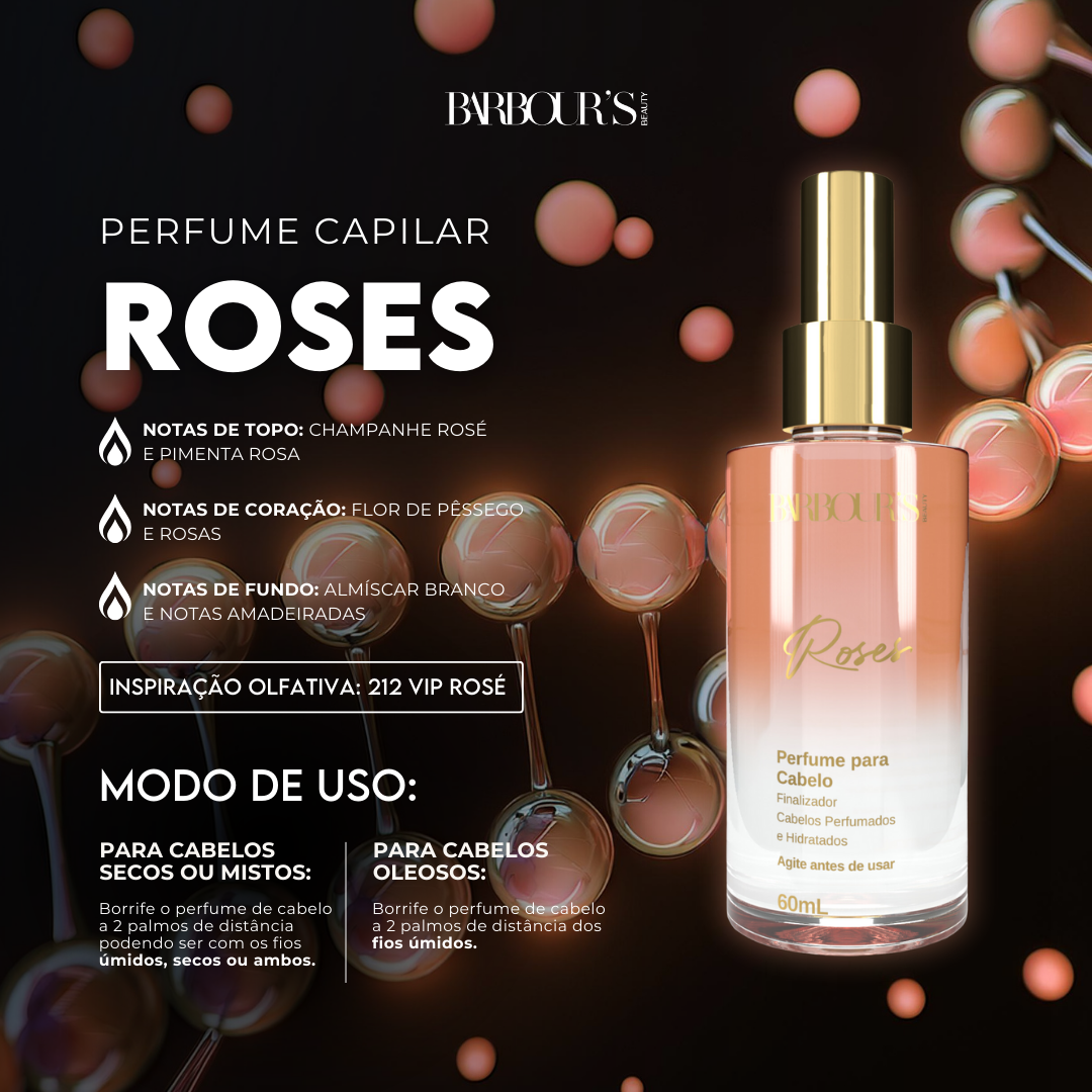 Kit 2 Perfumes de Cabelo - Living Grace e Roses