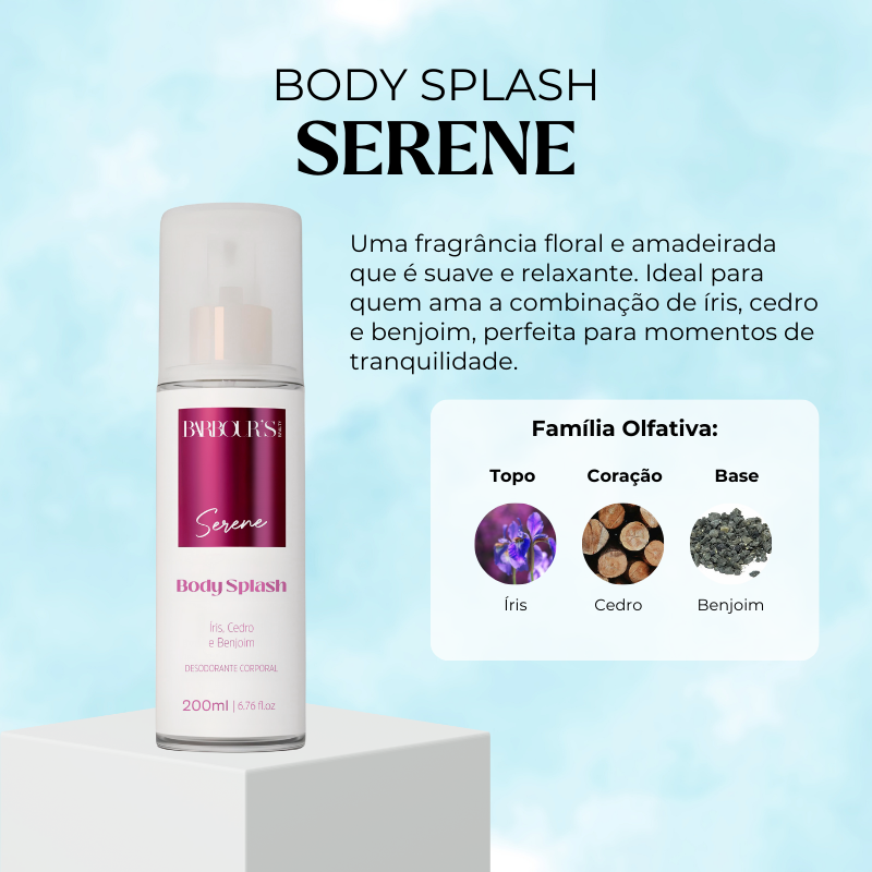 Body Splash Serene Desodorante Colônia 200ml
