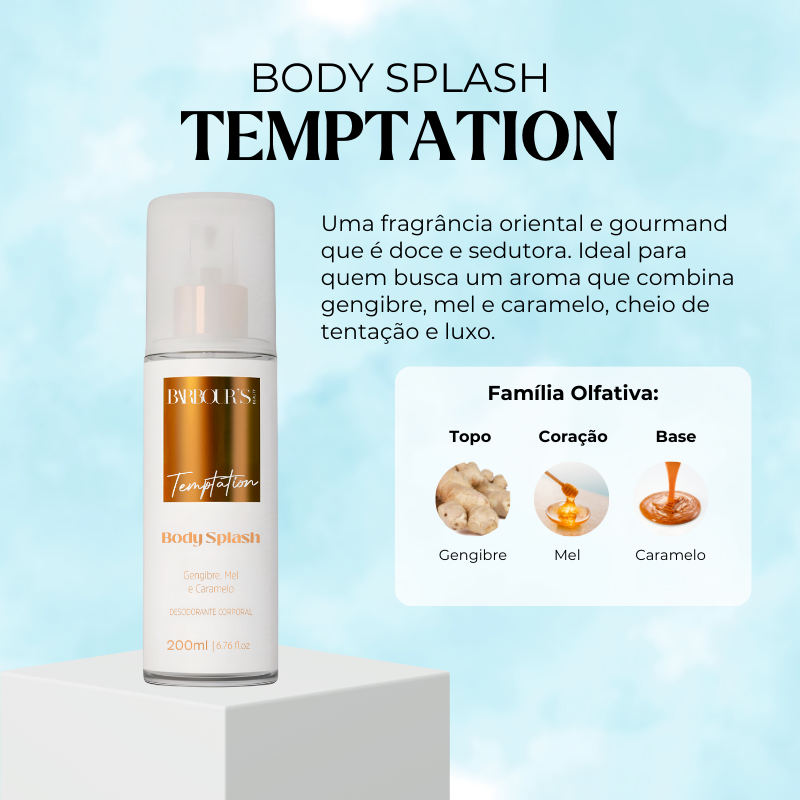 Body Splash Temptation Desodorante Colônia 200ml
