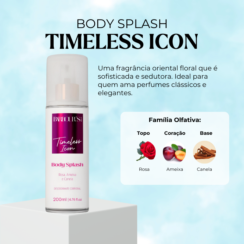 Body Splash Timeless Icon Desodorante Colônia 200ml