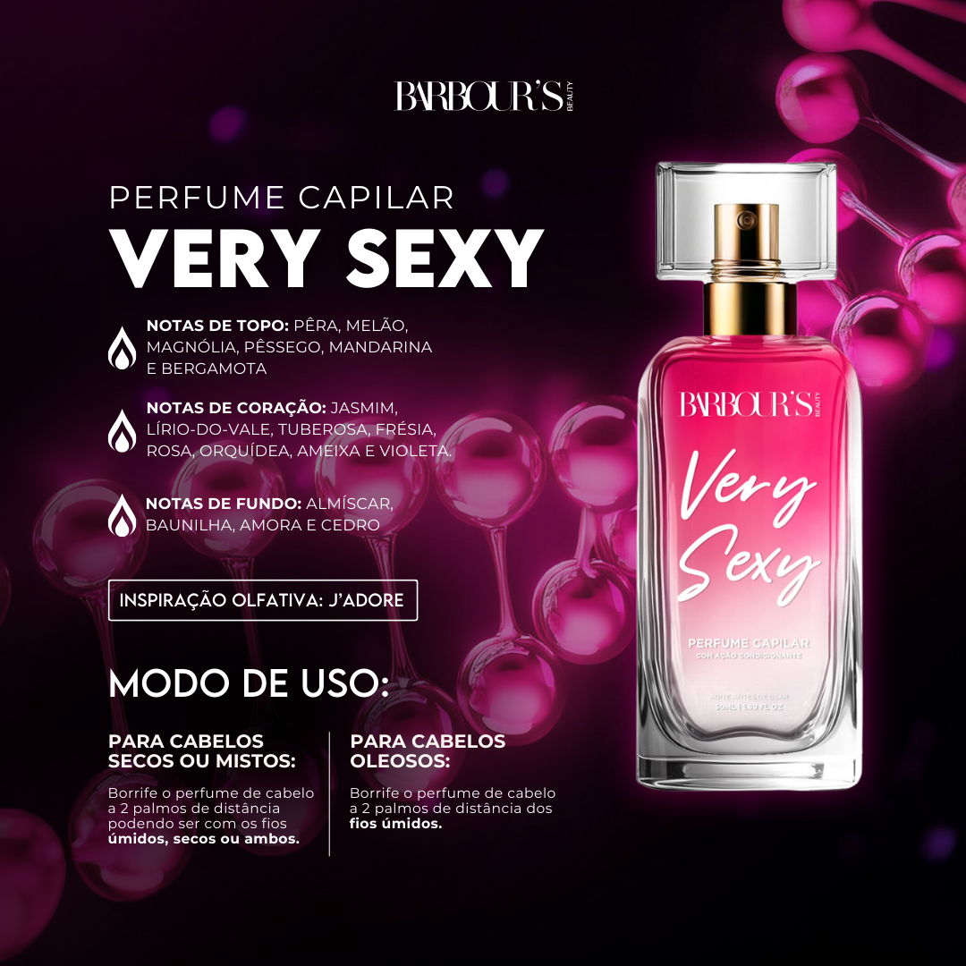 Kit 2 Perfumes de Cabelo - Very Sexy e Roses