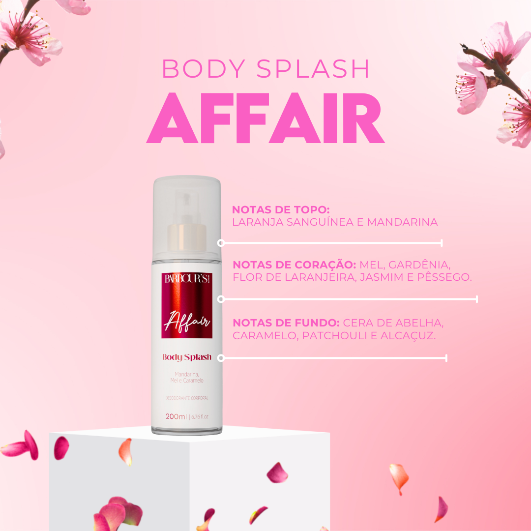 Kit 2 Body Splash Desodorante Colônia 200ml - Living Grace, Affair