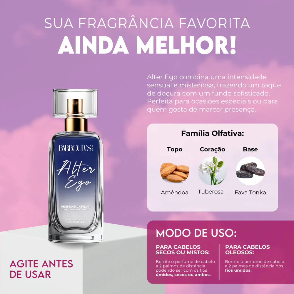 Kit 4 Perfumes de Cabelo – Alter Ego, Very Sexy, Living Grace e My Sweet Delight