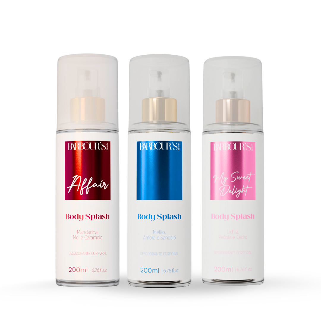Kit 3 Body Splash Desodorante Colônia 200ml - Celestial Glow, Affair, My Sweet Delight