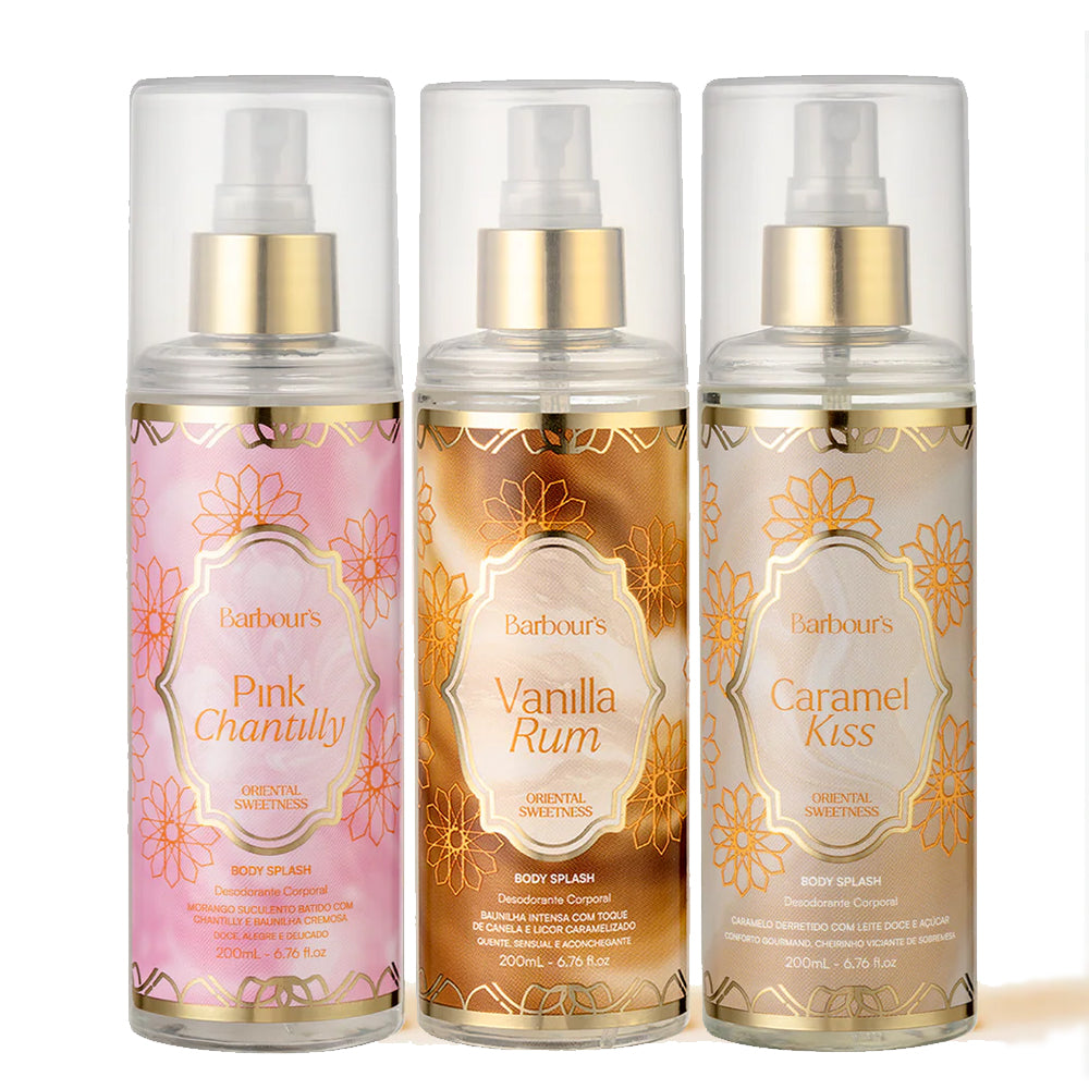 Kit Trio Árabes - Caramel Kiss, Vanilla Rum e Pink Chantilly