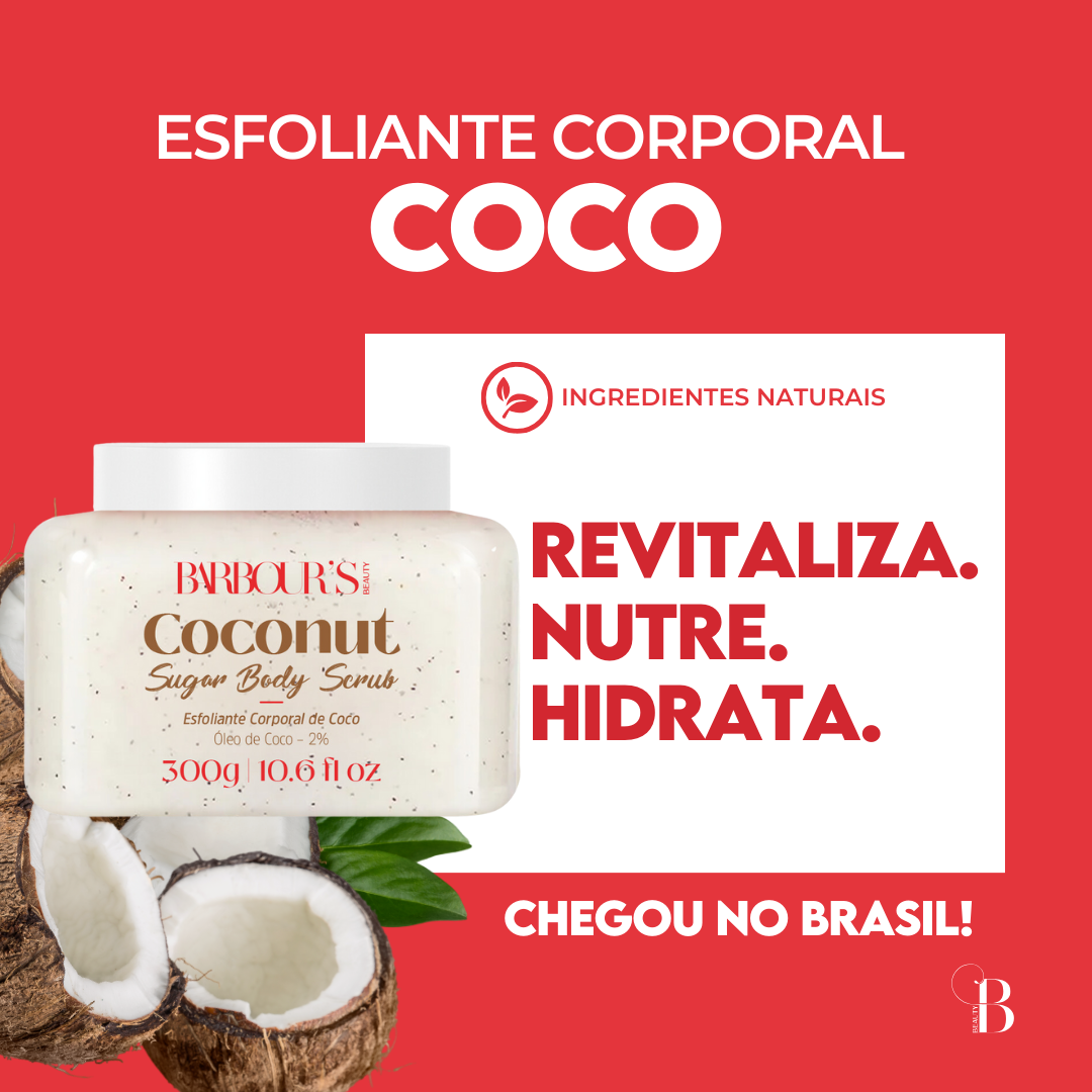 Kit 3 Esfoliantes Corporais - Melancia, Coco e Morango