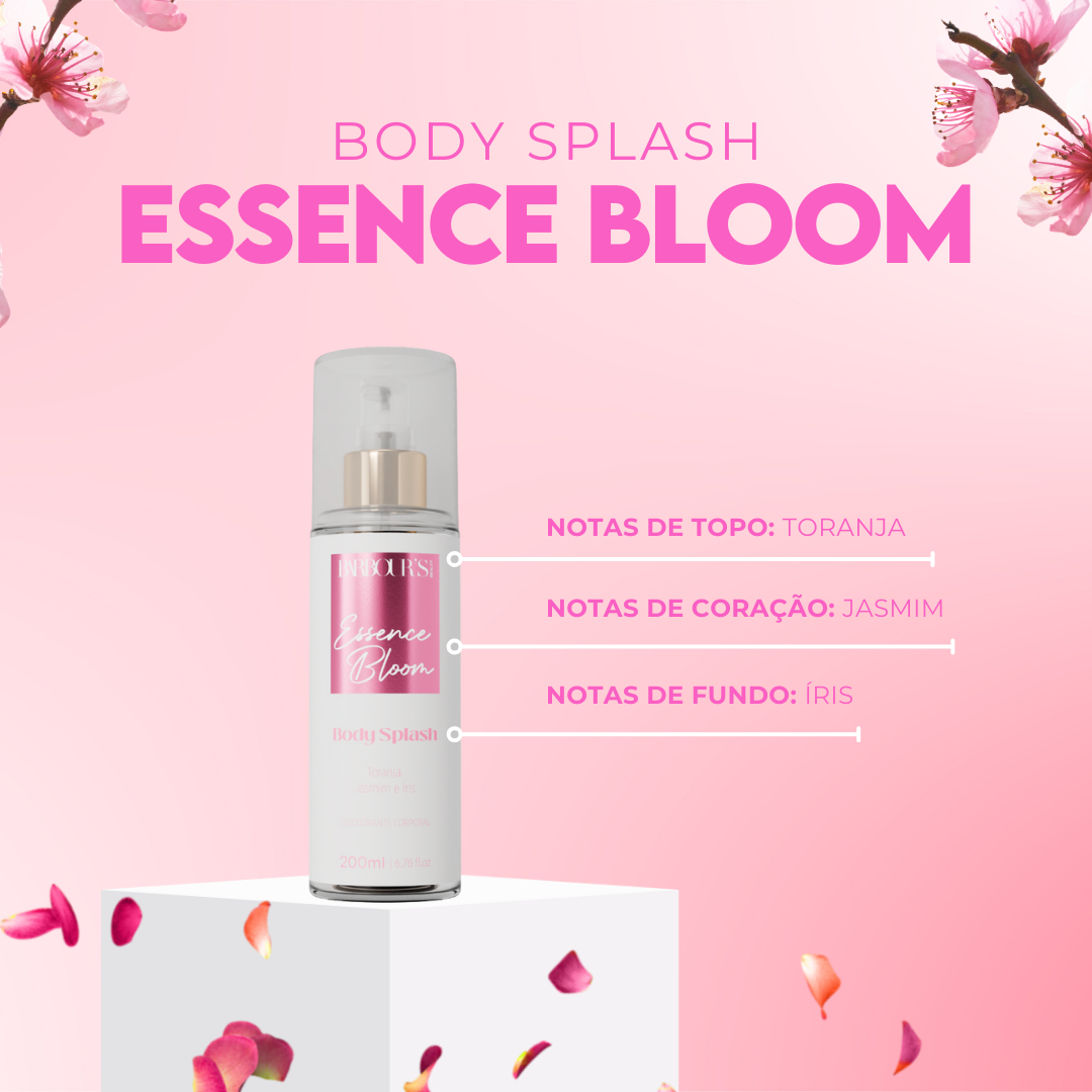 Body Splash Essence Bloom Desodorante Colônia 200ml