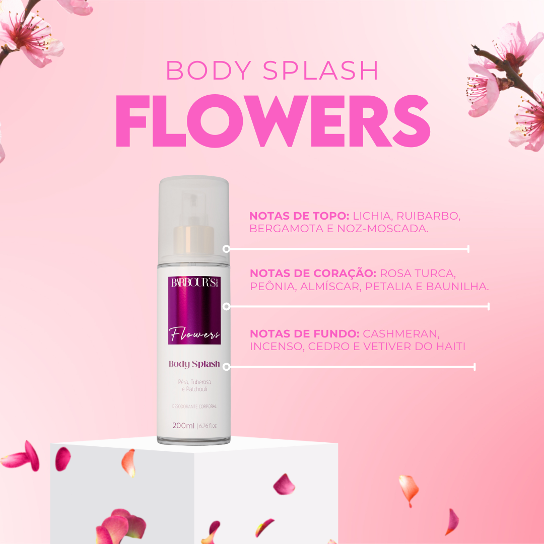 Body Splash Flowers Desodorante Colônia 200ml