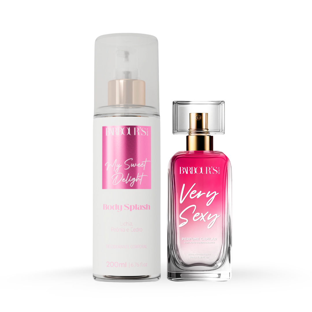 Kit Body Splash My Sweet Delight + Perfume de Cabelo Very Sexy