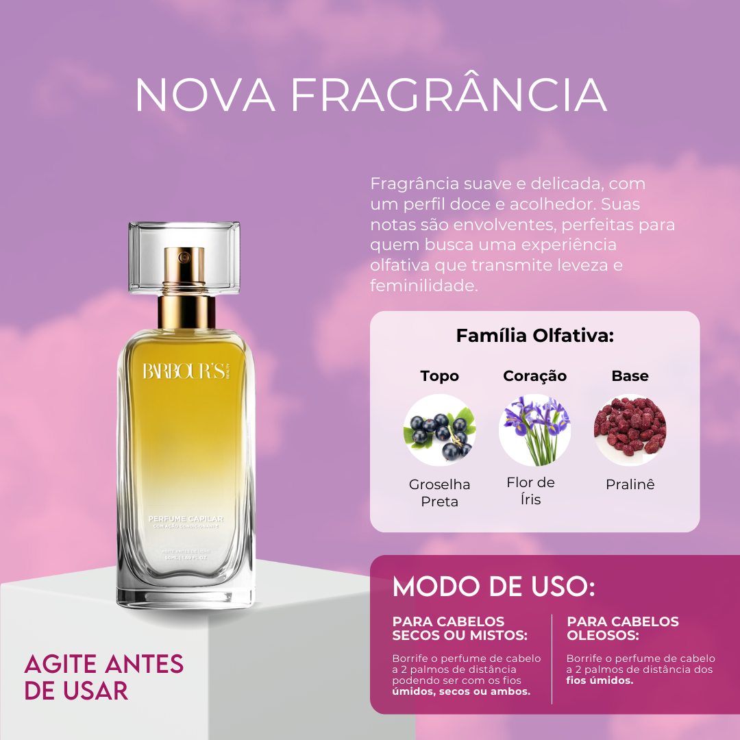 Kit Cabelo Brilhante (3 Perfumes Capilares)