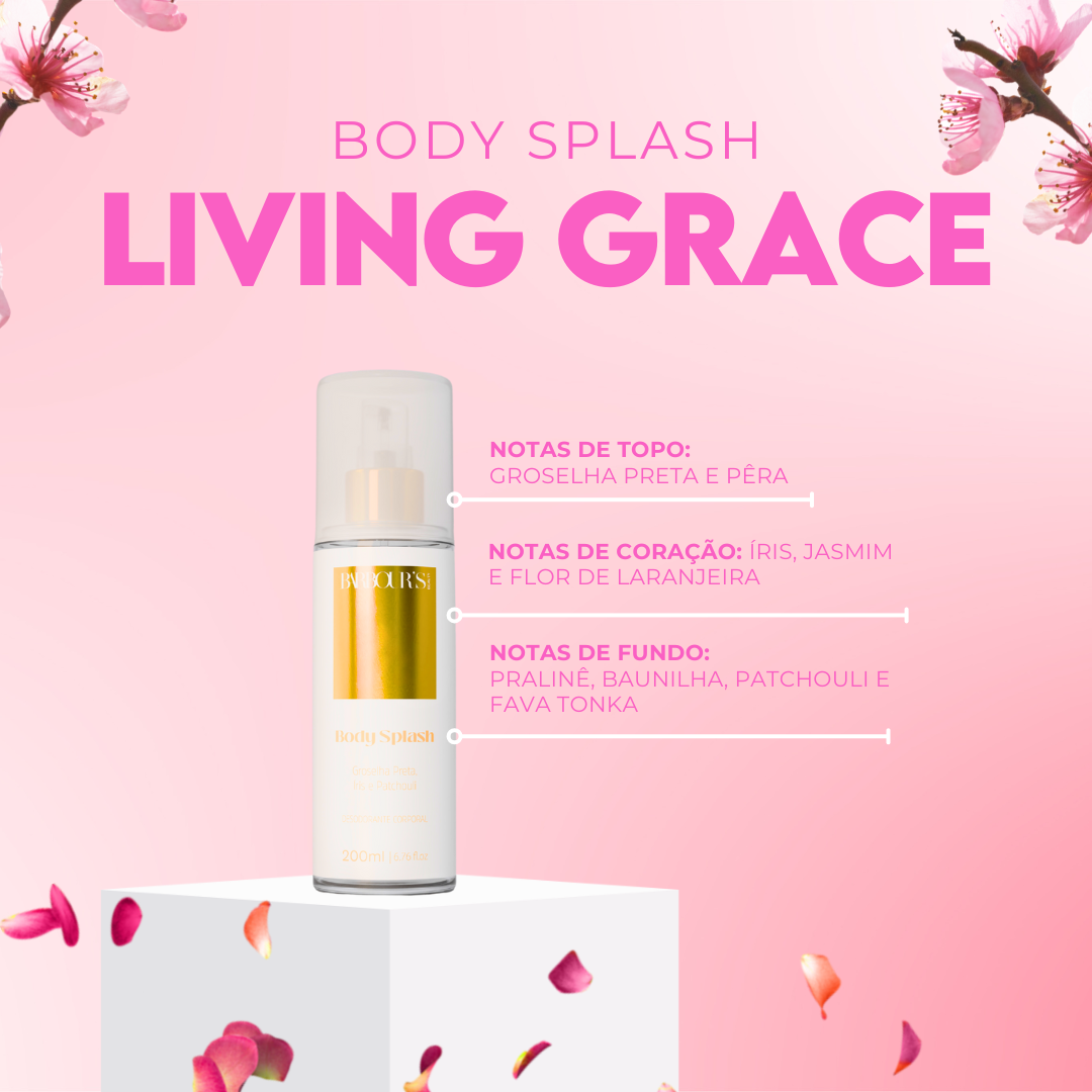 Kit 4 Body Splash Desodorante Colônia 200ml - My Sweet Delight, Living Grace, Flowers e Very Sexy