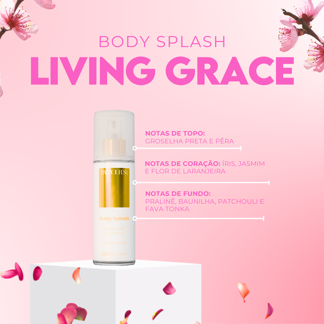 Kit Presenteável 2 Body Splash Desodorante Colônia 200ml Living Grace