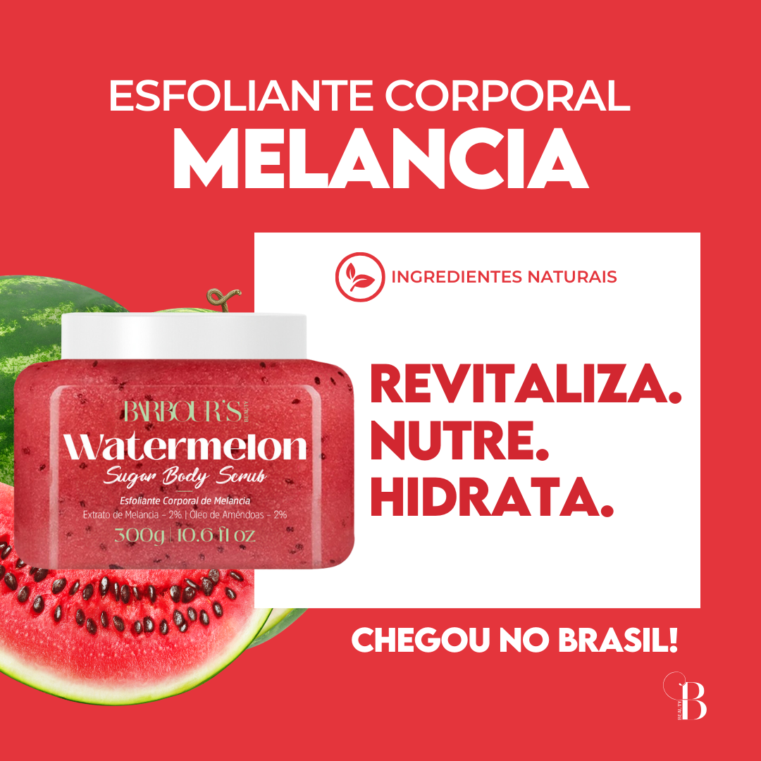 Kit 3 Esfoliantes Corporais - Melancia, Coco e Morango