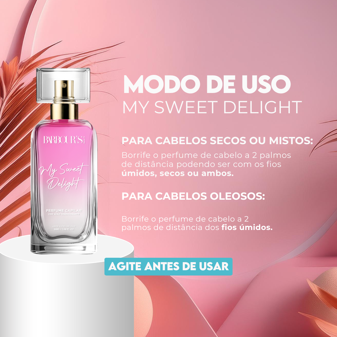 Kit Desodorante Colônia, Body Splash e Perfume Capilar My Sweet Delight