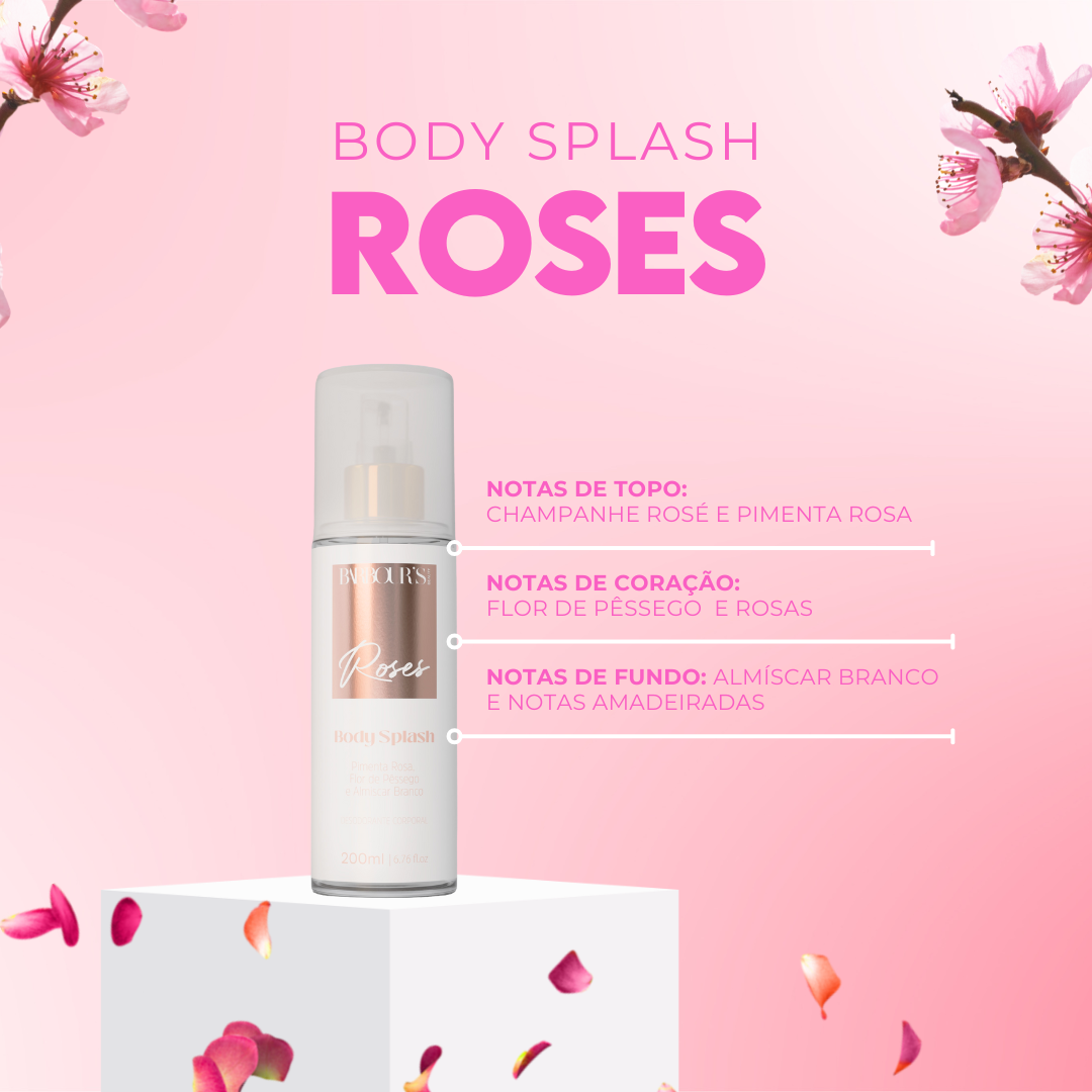 Body Splash Roses Desodorante Colônia 200ml