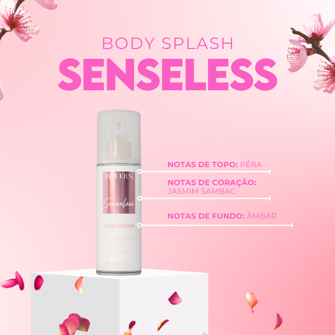 Kit 4 Body Splash Desodorante Colônia 200ml - Roses, My Journey, Senseless e Supreme