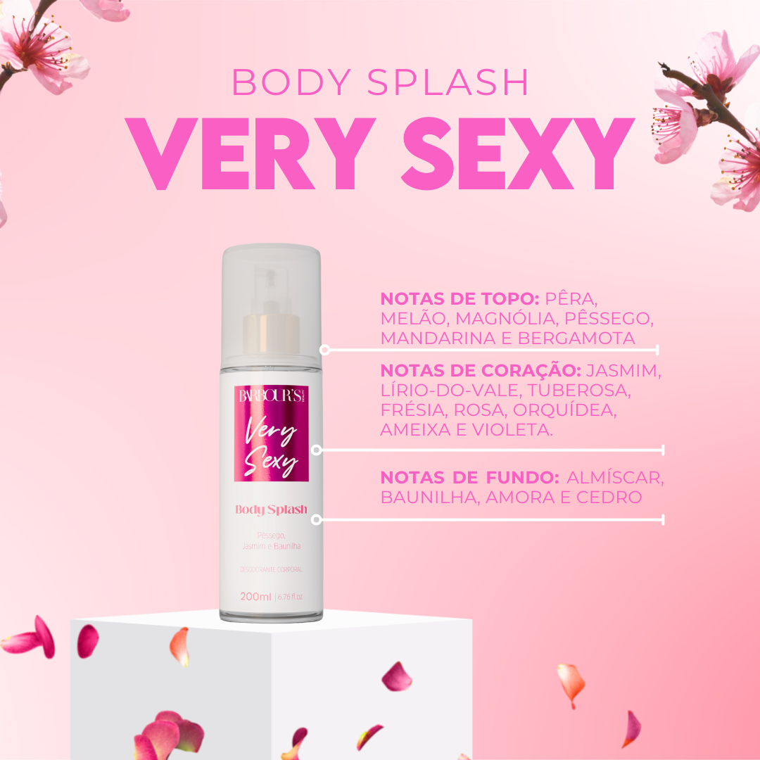 Kit 2 Body Splash Desodorante Colônia 200ml - Living Grace, Very Sexy