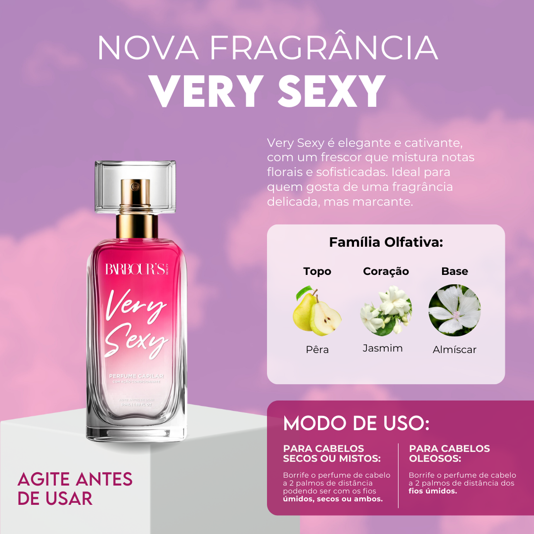 Kit Desodorante Colônia e Perfume Capilar - Very Sexy